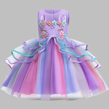 Costume Unicorn Dress Violet Flowers