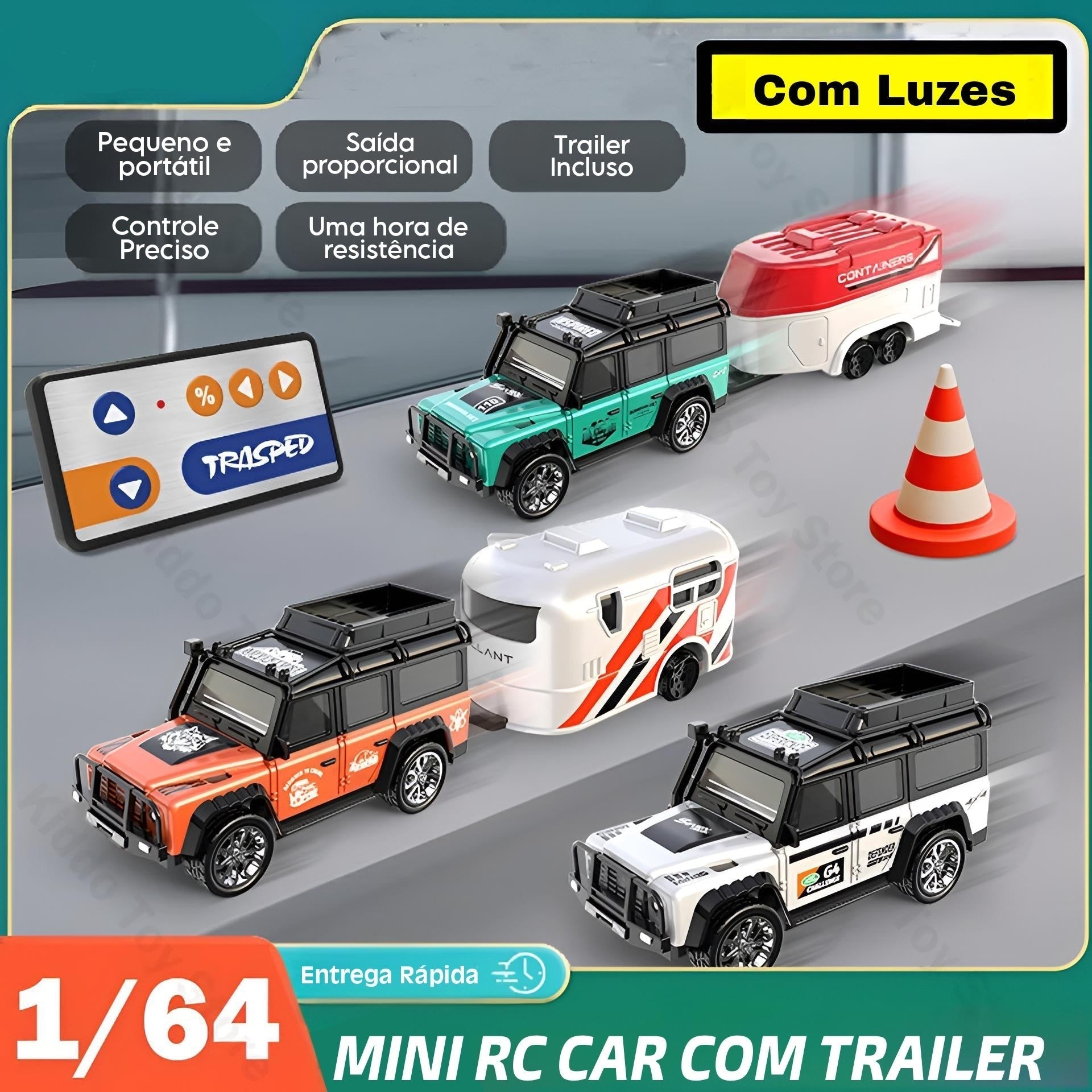 Mini RC Remote Control Car + Free Trailer