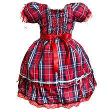 Carregar imagem no visualizador da galeria, Vestido Xadrez Festa Junina Vermelho São João Caipira Infantil Criança Luxo
