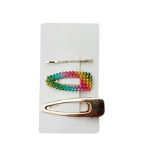 Carregar imagem no visualizador da galeria, Conjunto 3 Grampos de Cabelo Metal e Pérolas
