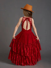 Carregar imagem no visualizador da galeria, Vestido de Renda de Manga Curta Infantil
