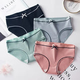 Set of 4 Panties for Teenagers and Young Women, 100% Cotton
