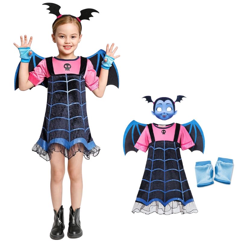 Fantasia Vampirina Infantil Original com Asa Luva e Mascara - Disney