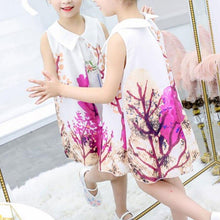 Carregar imagem no visualizador da galeria, Vestido Trapézio Estampa Paisagem - Tamanhos de 3 a 11 anos
