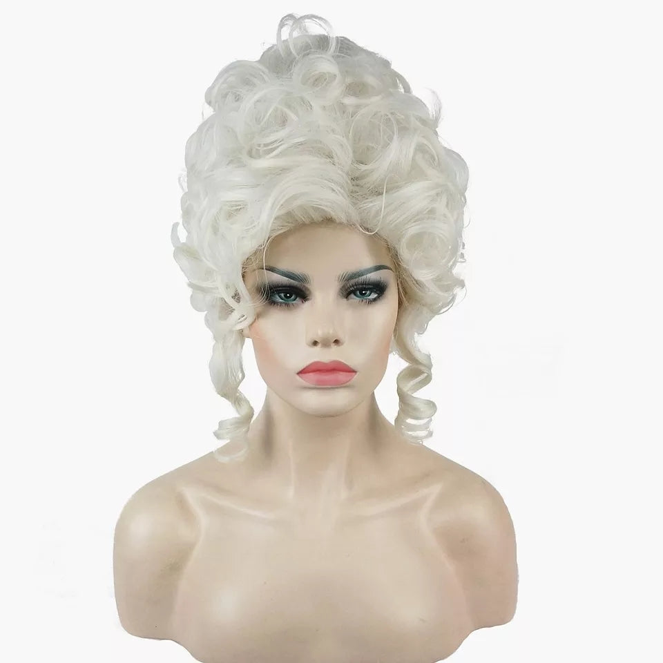 Maria Antonieta Curly Wig, Blonde or Black