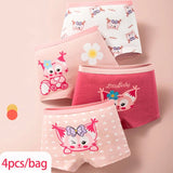Set of 4 Princess Boxer Briefs for Kids, Sizes 1-12 Years