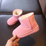 Plush-lined Kids booties, unisex, for winter.