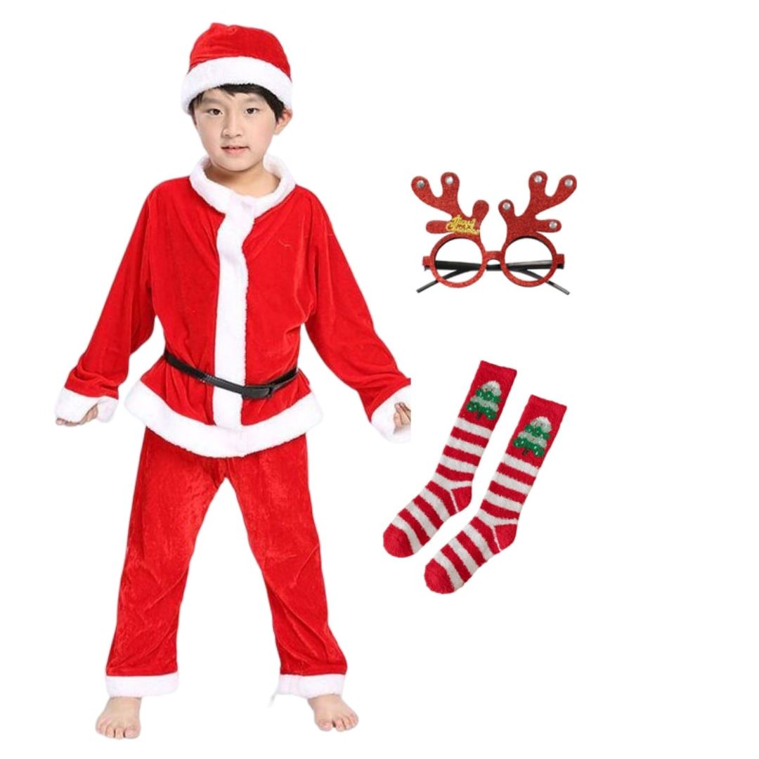 Kids Santa Claus Costume for Boys + Accessories