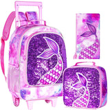 3-Piece Back to School Set – Mermaid Theme: Rolling Backpack + Lunchbox + Pencil Case – TheLittleMermaid