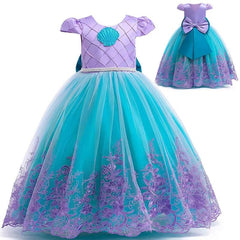 Fantasia Vestido Princesa Ariel Super Luxo - Infantil