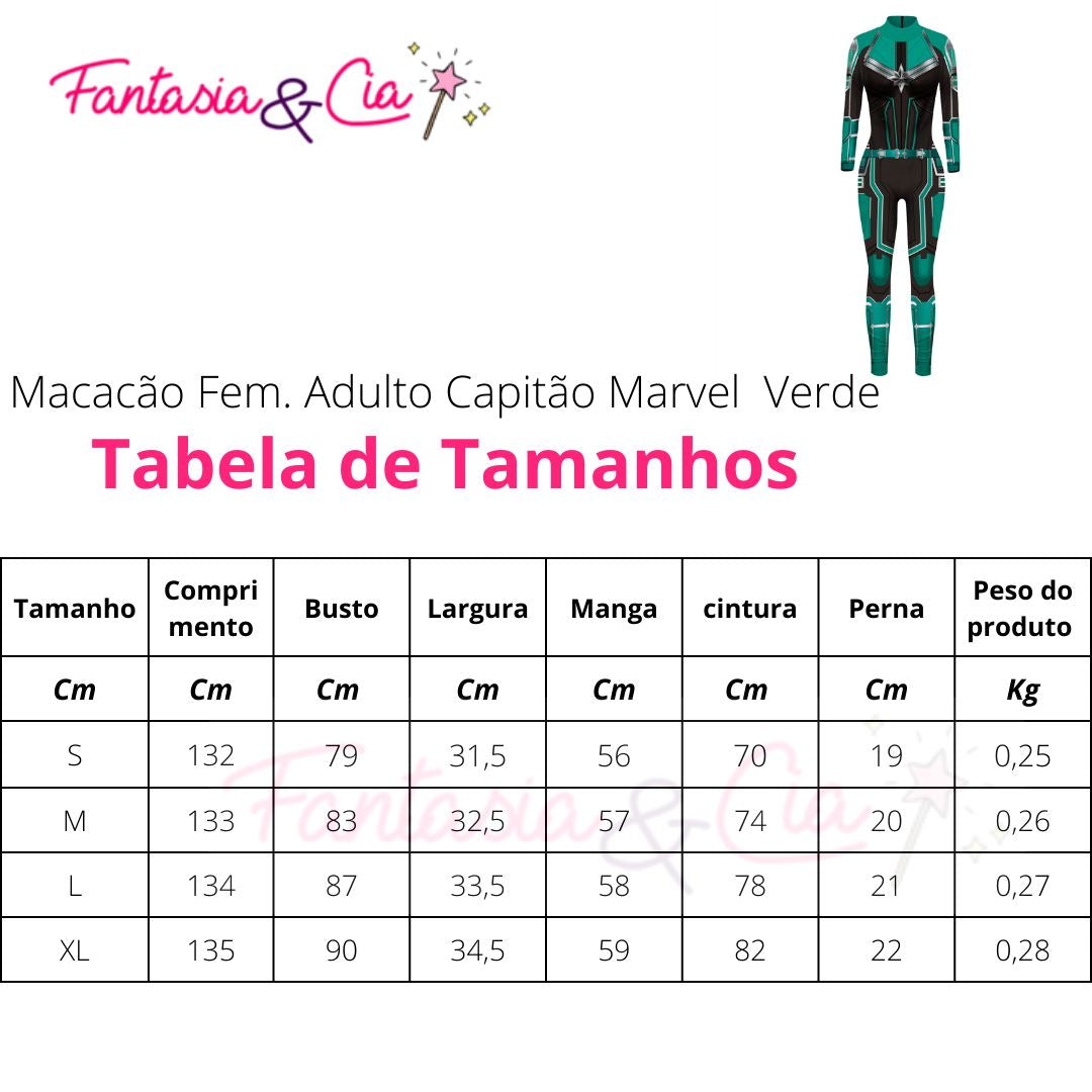 Women's Captain Marvel Green Jumpsuit – Adult Cosplay