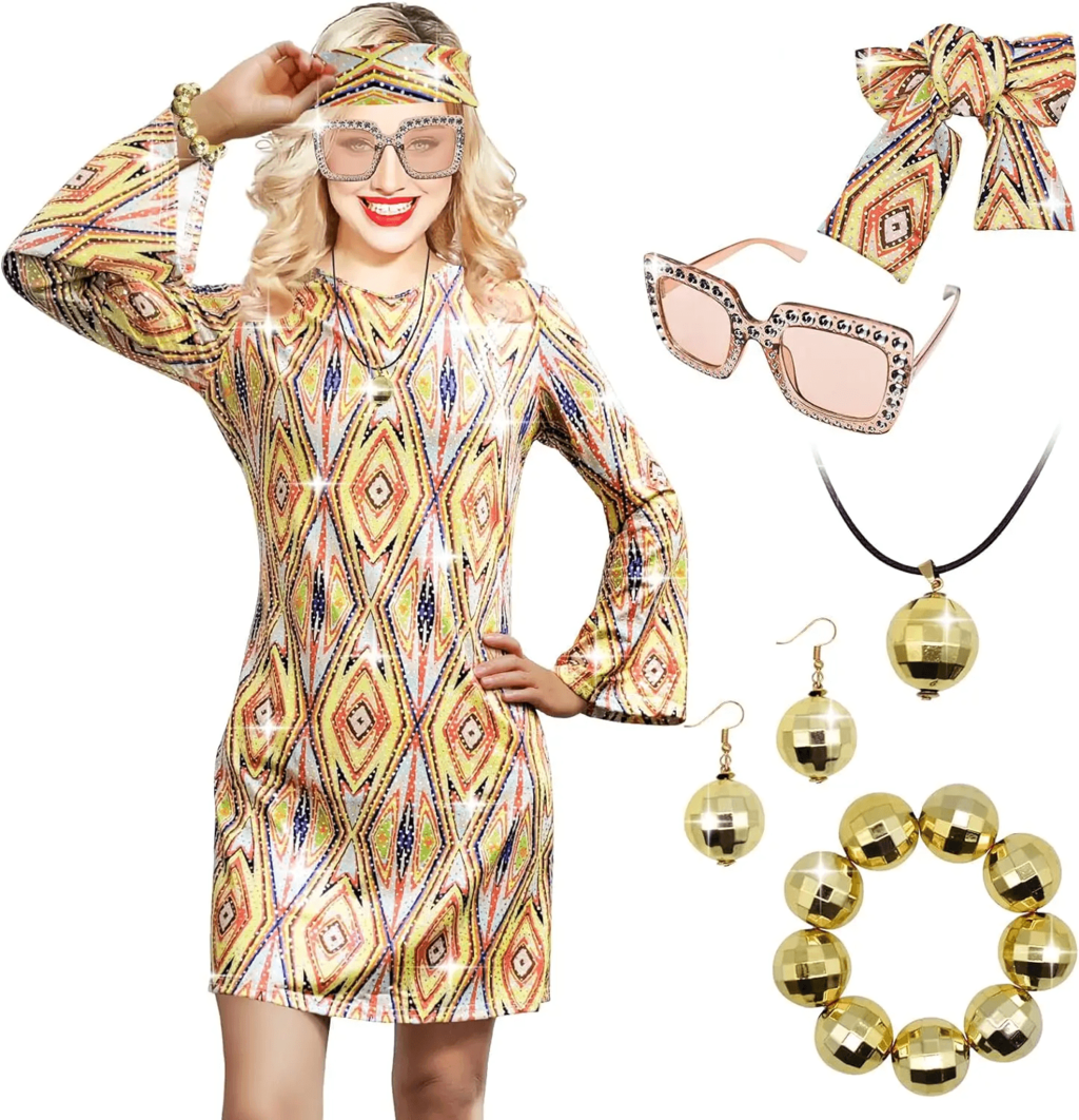 Women's Flashback Disco Costume Set