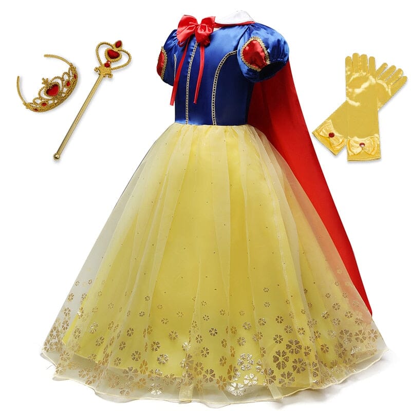 Vestido Fantasia Branca de Neve Luxo + Acessórios