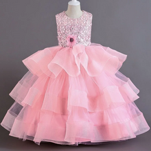 Carregar imagem no visualizador da galeria, Vestido de Princesa Bordado Infantil
