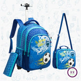 3-in-1 Kit: Rolling Backpack + Lunchbox + Pencil Case