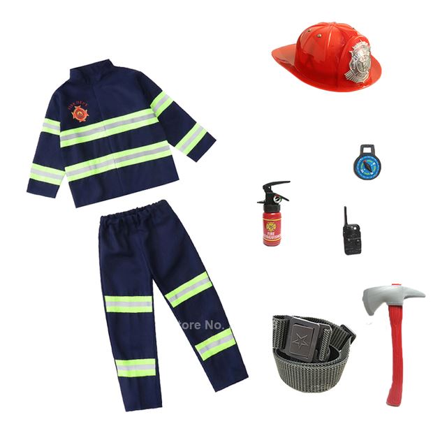 Firefighter Uniform Costume II + Accessories