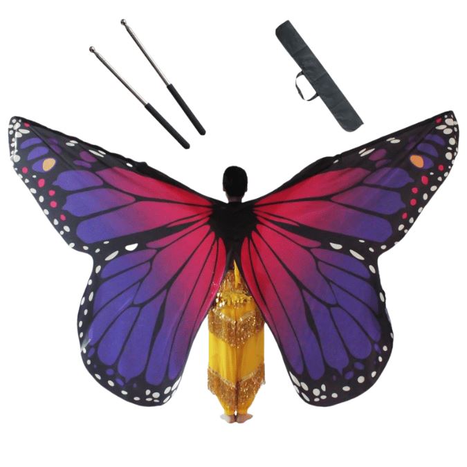 Purple Butterfly Wings Set + Accessories, for dancing