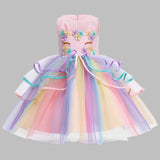 Pink Flower Unicorn Costume Dress