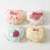 Set of 4 Diaper Covers for Girls' Panties, 100% Cotton