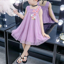 Carregar imagem no visualizador da galeria, Vestido Verão Casual Design de Flor - Tamanhos de 3 a 11 anos
