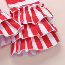 Carregar imagem no visualizador da galeria, Conjunto Calça e Blusa Flare e Babados - Tamanhos de 1 a 5 anos
