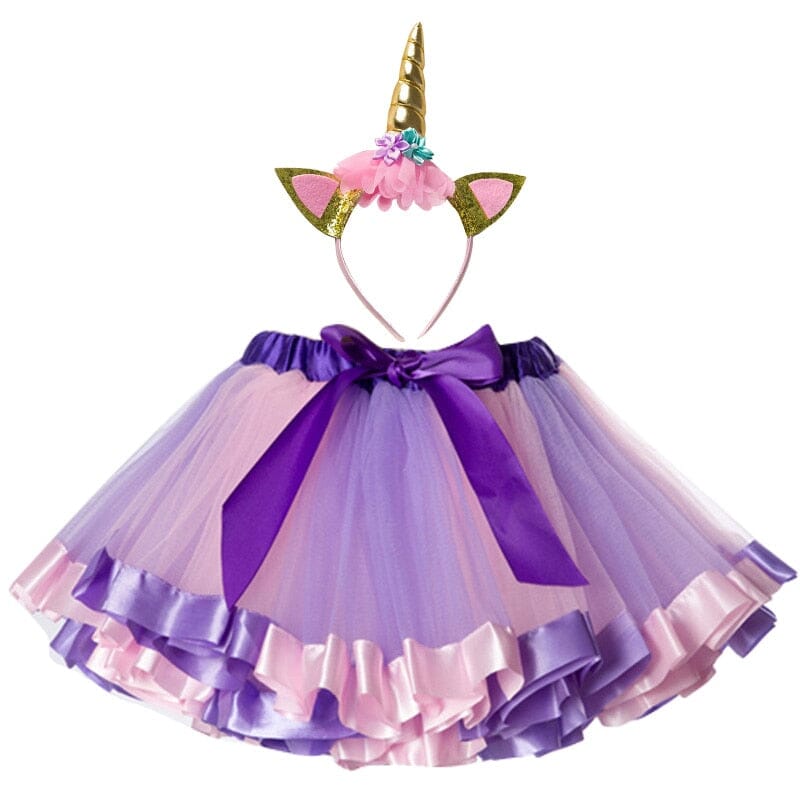 Purple Costume Skirt with Tiara