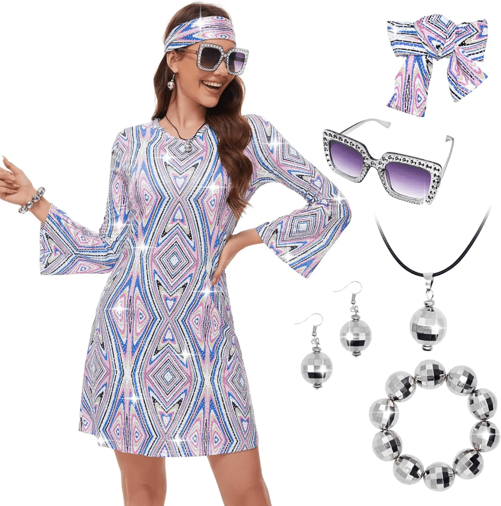 Women's Flashback Disco Costume Set
