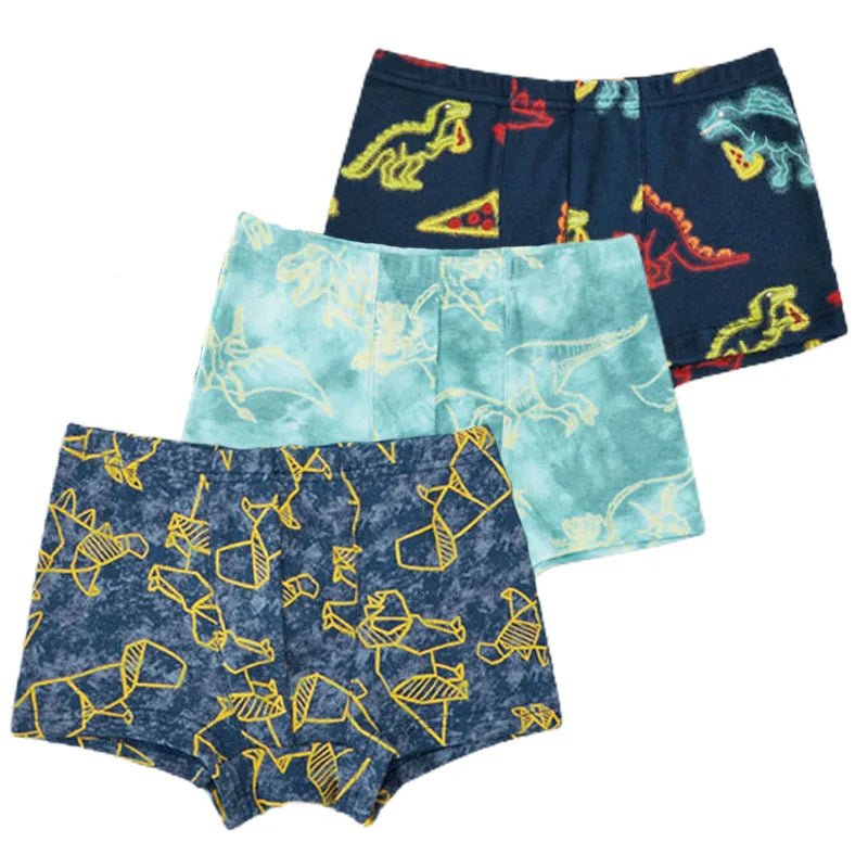 Set of 3 Kids Underwear with Dinosaur Theme -