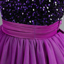 Carregar imagem no visualizador da galeria, Vestido de Princesa Roxo com Lantejoulas Longo Infantil
