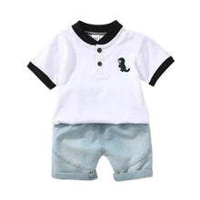 Carregar imagem no visualizador da galeria, Conjunto Dinossauro Bordado - Tamanhos de 6 meses a 5 anos.
