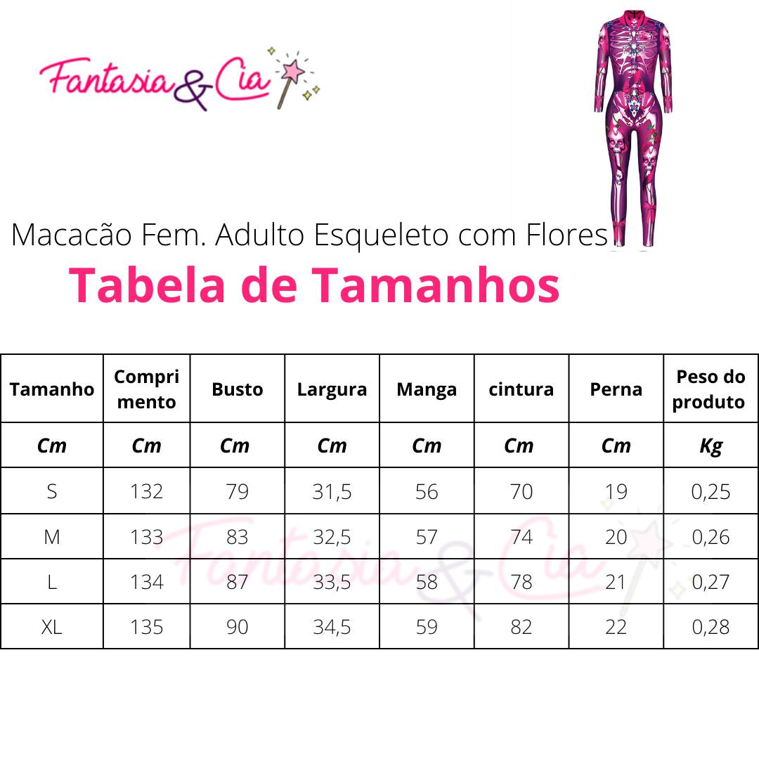 Women's Skeleton Jumpsuit with Flowers – Adult Cosplay
