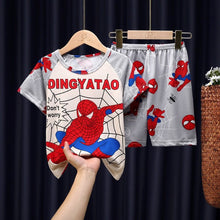 Upload image to gallery viewer, Spider-Man Short-Sleeved Children's Pajamas - Sizes 3 to 12 Years
