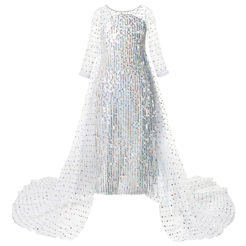 Frozen Elsa Costume Dress with Sequins – White