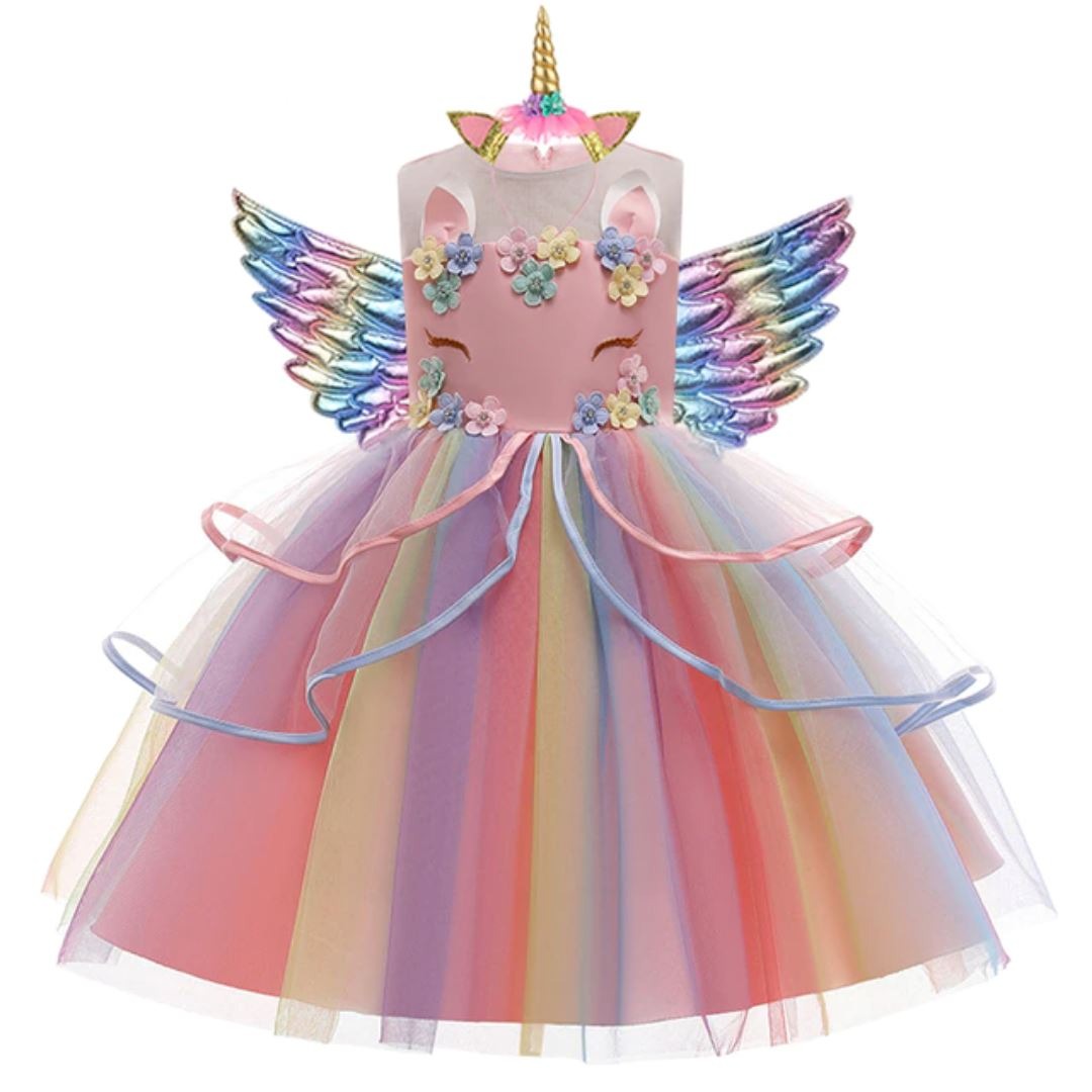 Unicorn Costume Dress – Tiara + Wings (05)