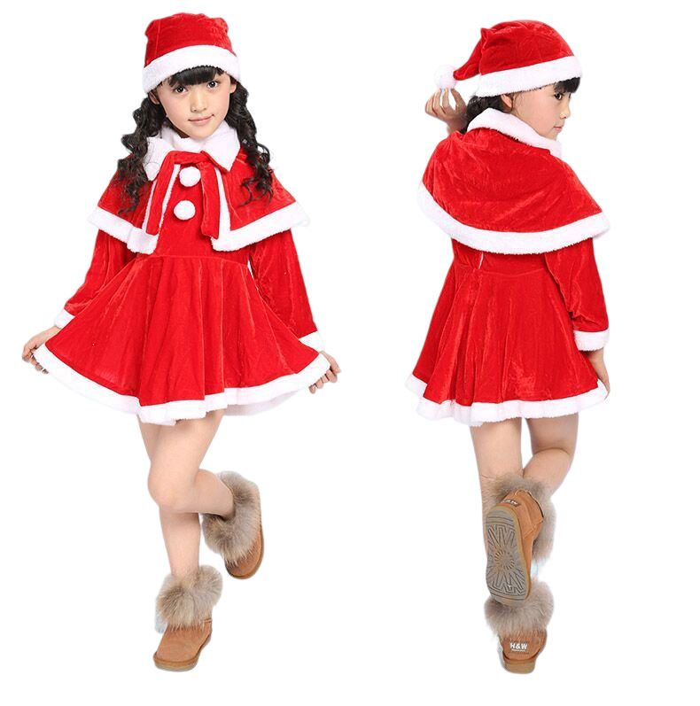 Kids Santa Claus Costume for Girls + Accessories