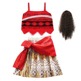 Moana Princess Costume with Wig