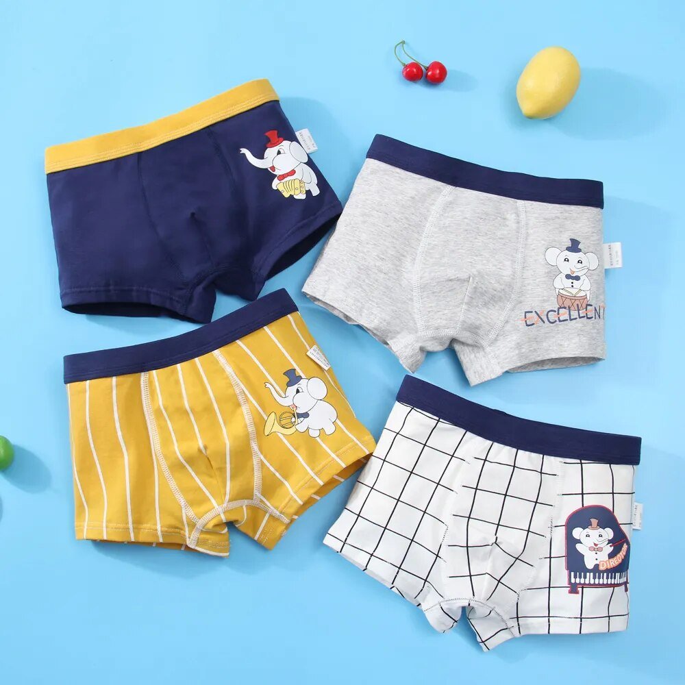 Set of 4 Kids Boxer Briefs
