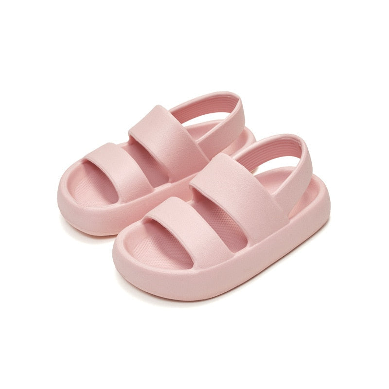 Kids sandal with non-slip EVA straps.