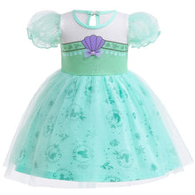 Upload image to gallery viewer, Ariel Mermaid Dress, Cyan, for Children 
