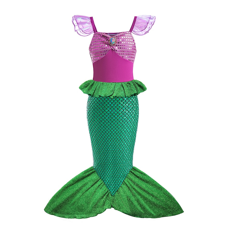 Vestido Ariel Premium - Pequena Sereia