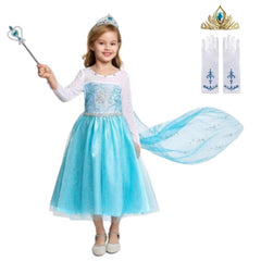 Vestido Fantasia Rainha Elsa 2 - Frozen Com Acessórios