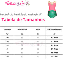 Upload image to gallery viewer, Beachwear Mermaid Ariel Swimsuit for Children 
