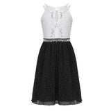 Pink Sleeveless Lace Dress for Girls