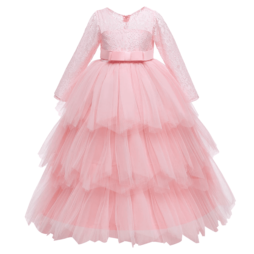 Kids Lace Dress with Long Sleeves