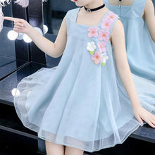 Carregar imagem no visualizador da galeria, Vestido Verão Casual Design de Flor - Tamanhos de 3 a 11 anos
