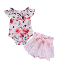Carregar imagem no visualizador da galeria, Conjunto Body Ciganinha com Shorts Clochard - Tamanhos de 0 a 18 meses

