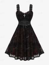 Carregar imagem no visualizador da galeria, Vestido de Época sem Mangas Plus Size Feminino
