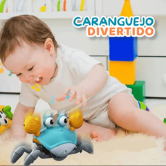 Caranguejo Divertido Fujão com Sensor de Obstáculos e Luzes