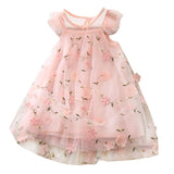 Princess Dress with Floral Embroidery