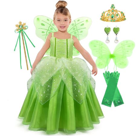 Vestido Fantasia Sininho Tinker Bell - Sininho - Completo